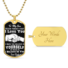 Believe In Yourself - Dog Tag Necklace