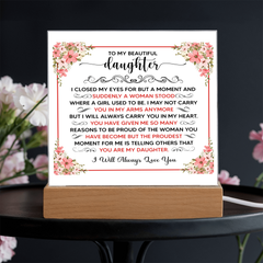 To My Beautiful Daughter – Acrylic Square